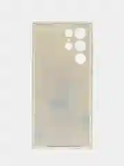 Горчичный чехол на Samsung Galaxy S22 Ultra / Самсунг S22 Ultra прозрачный с рисунком, защита камеры
