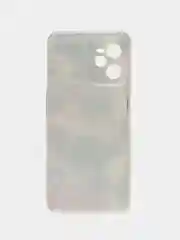 Кремовый силиконовый чехол на Realme C35 / Реалми С35 прозрачный, с рисунком, защита камеры