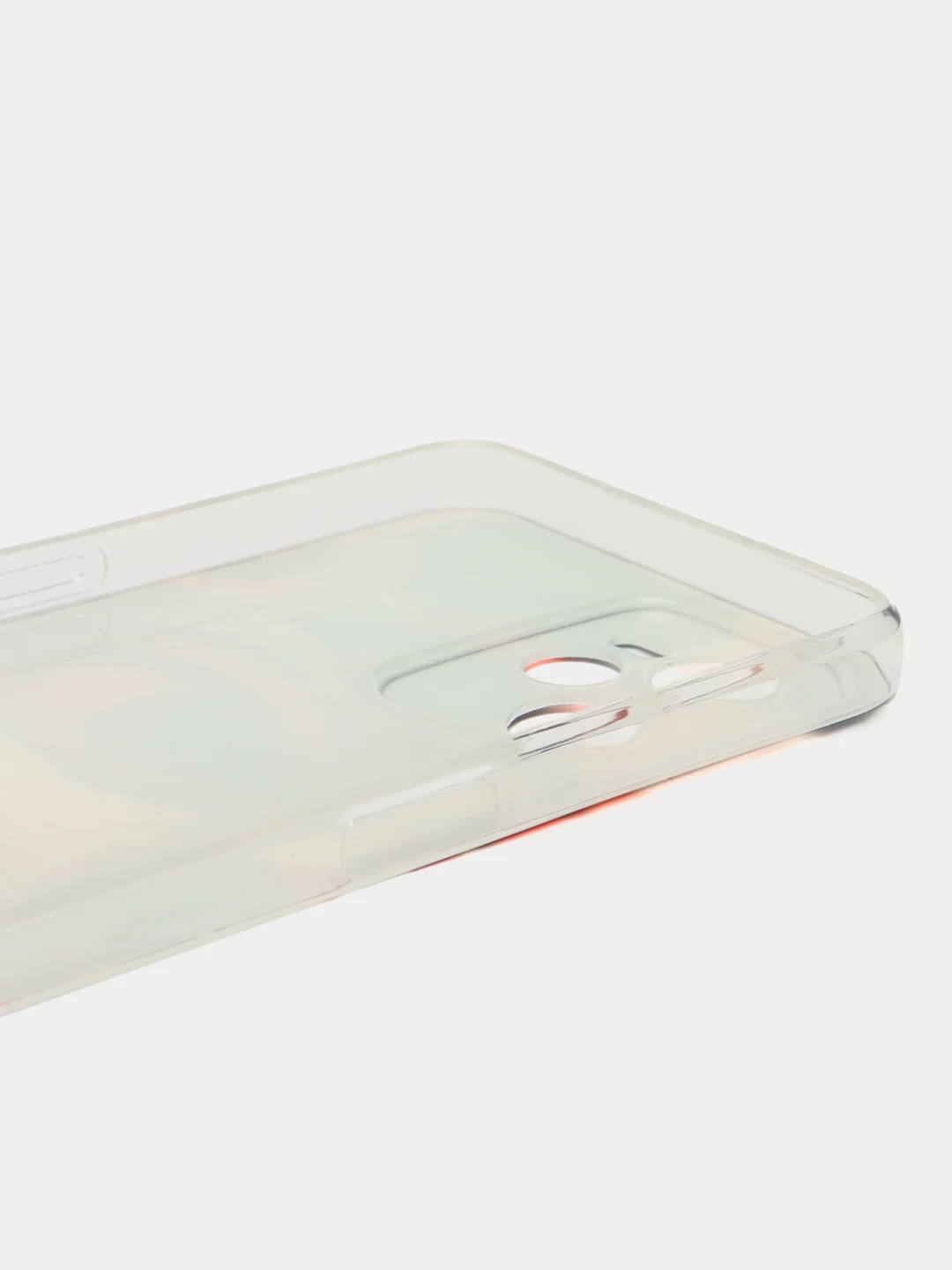 Кремовый силиконовый чехол на Realme C35 / Реалми С35 прозрачный, с рисунком, защита камеры