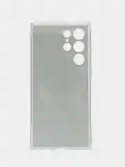 Приглушённый хаки чехол на Samsung Galaxy S22 Ultra / Самсунг S22 Ultra прозрачный с рисунком, защита камеры