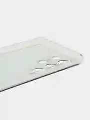 Приглушённый хаки чехол на Samsung Galaxy S22 Ultra / Самсунг S22 Ultra прозрачный с рисунком, защита камеры
