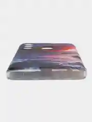 Фиолетовый чехол на Tecno Spark Go 2022/8C/9 / Текно Спарк Гоу 2022/8С/9 прозрачный, с рисунком