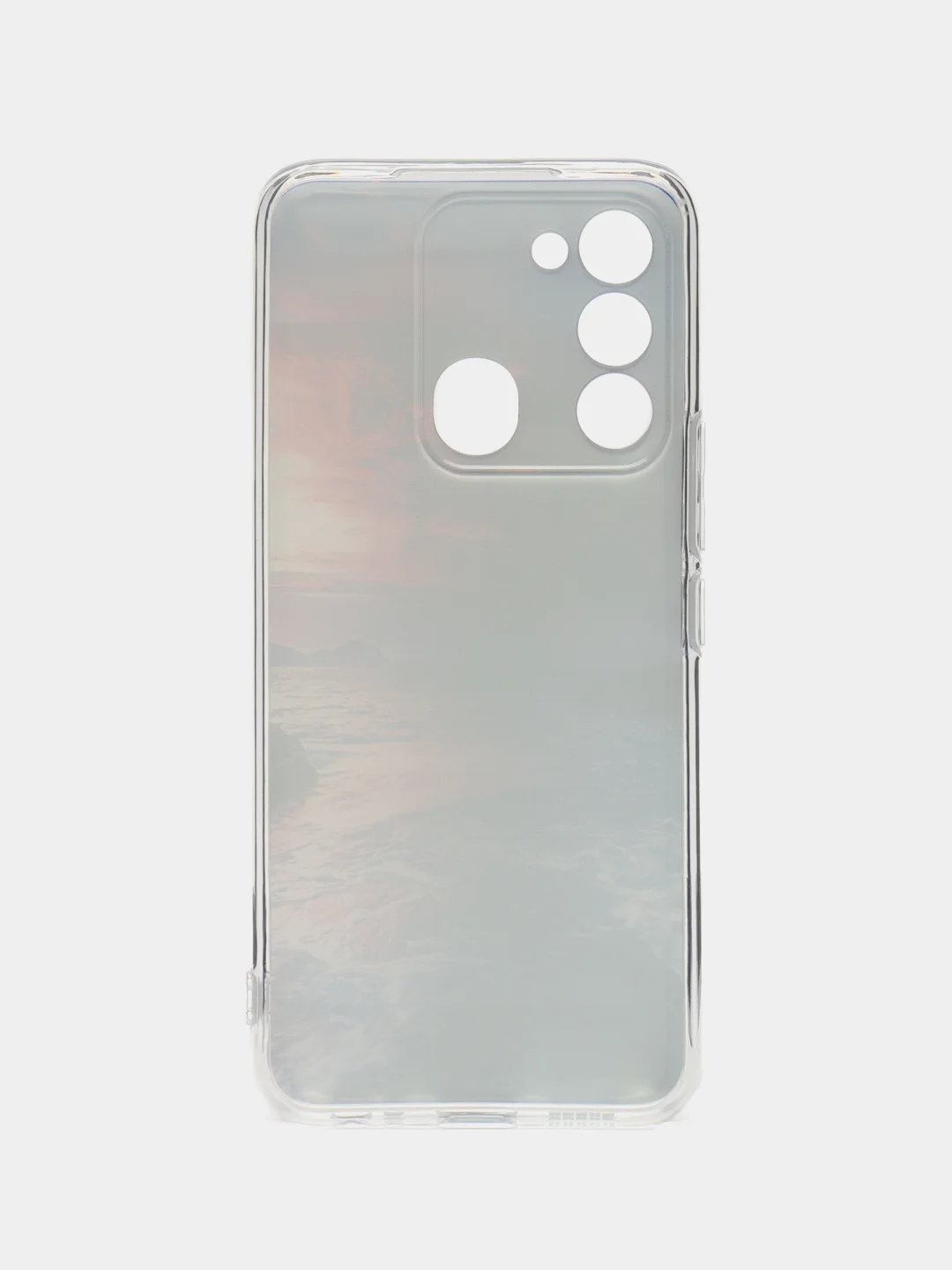 Фиолетовый чехол на Tecno Spark Go 2022/8C/9 / Текно Спарк Гоу 2022/8С/9 прозрачный, с рисунком