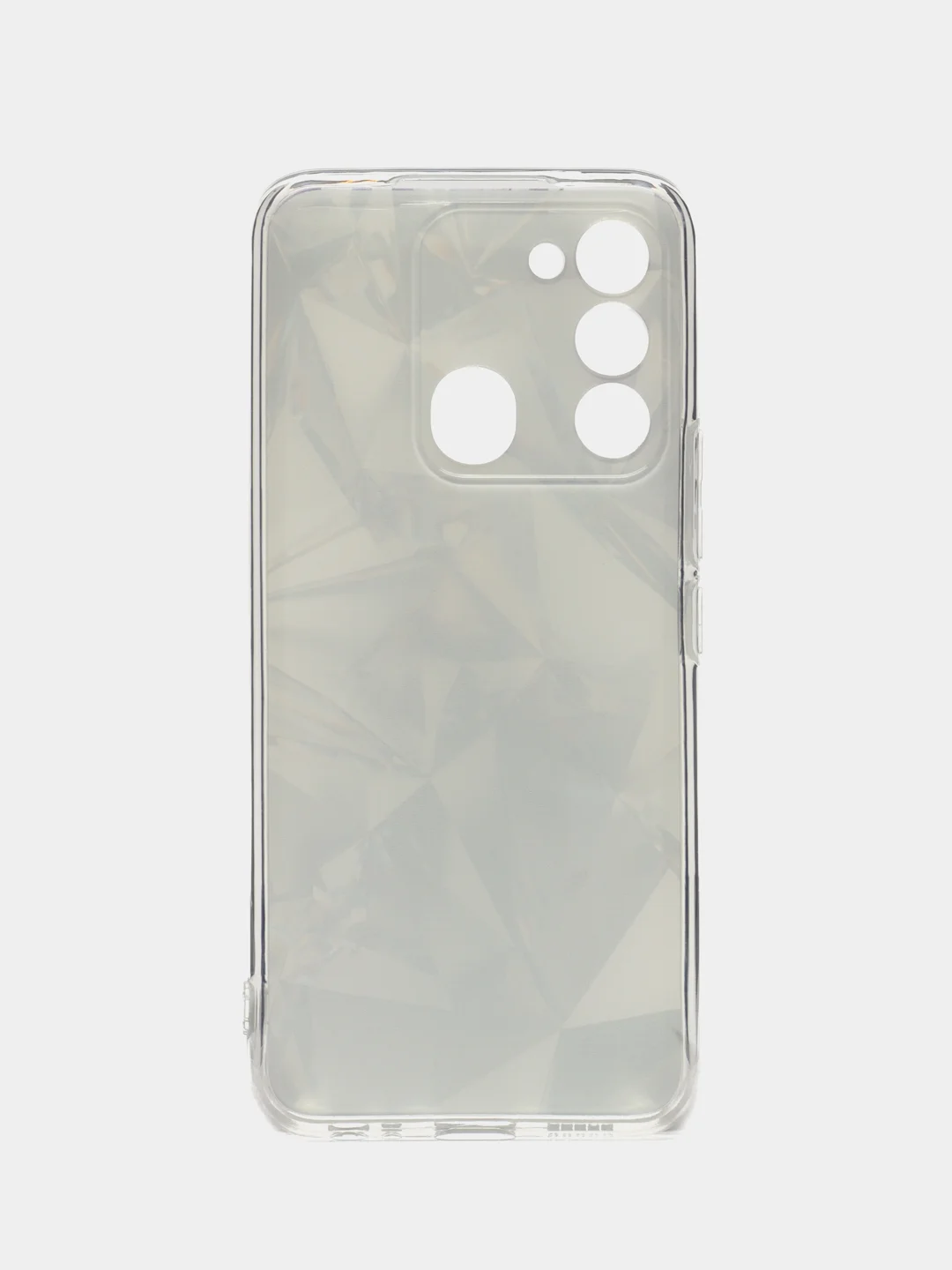 Серый металлик чехол на Tecno Spark Go 2022/8C/9 / Текно Спарк Гоу 2022/8С/9 прозрачный, с рисунком
