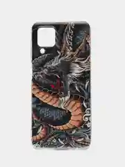 Марсала чехол на Samsung Galaxy A12/M12 / Самсунг А12/М12 прозрачный, с рисунком, защита камеры