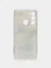 Золотой чехол на Tecno Spark Go 2022/8C/9 / Текно Спарк Гоу 2022/8С/9 прозрачный, с рисунком