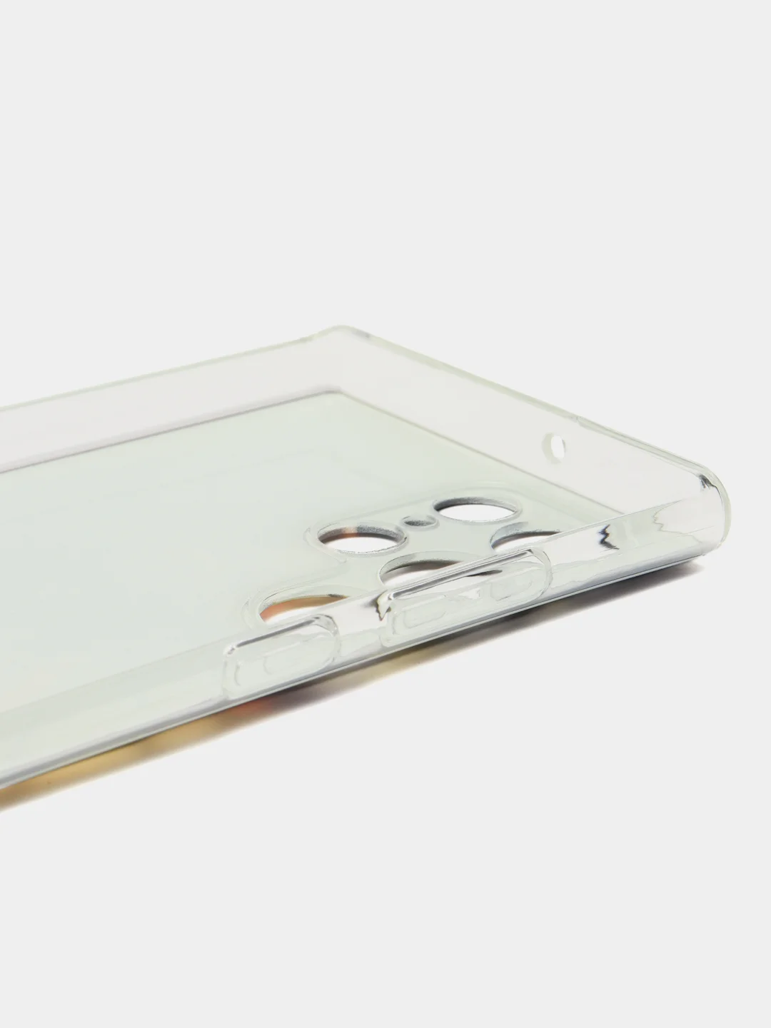 Медный чехол на Samsung Galaxy S22 Ultra / Самсунг S22 Ultra прозрачный с рисунком, защита камеры