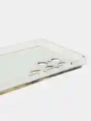 Медный чехол на Samsung Galaxy S22 Ultra / Самсунг S22 Ultra прозрачный с рисунком, защита камеры