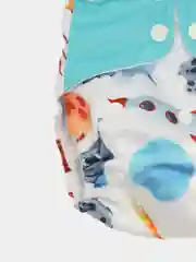 Темно-синий многоразовые подгузники 2 шт + 3 вида вкладыша в комплекте, тканевые трусы для детей