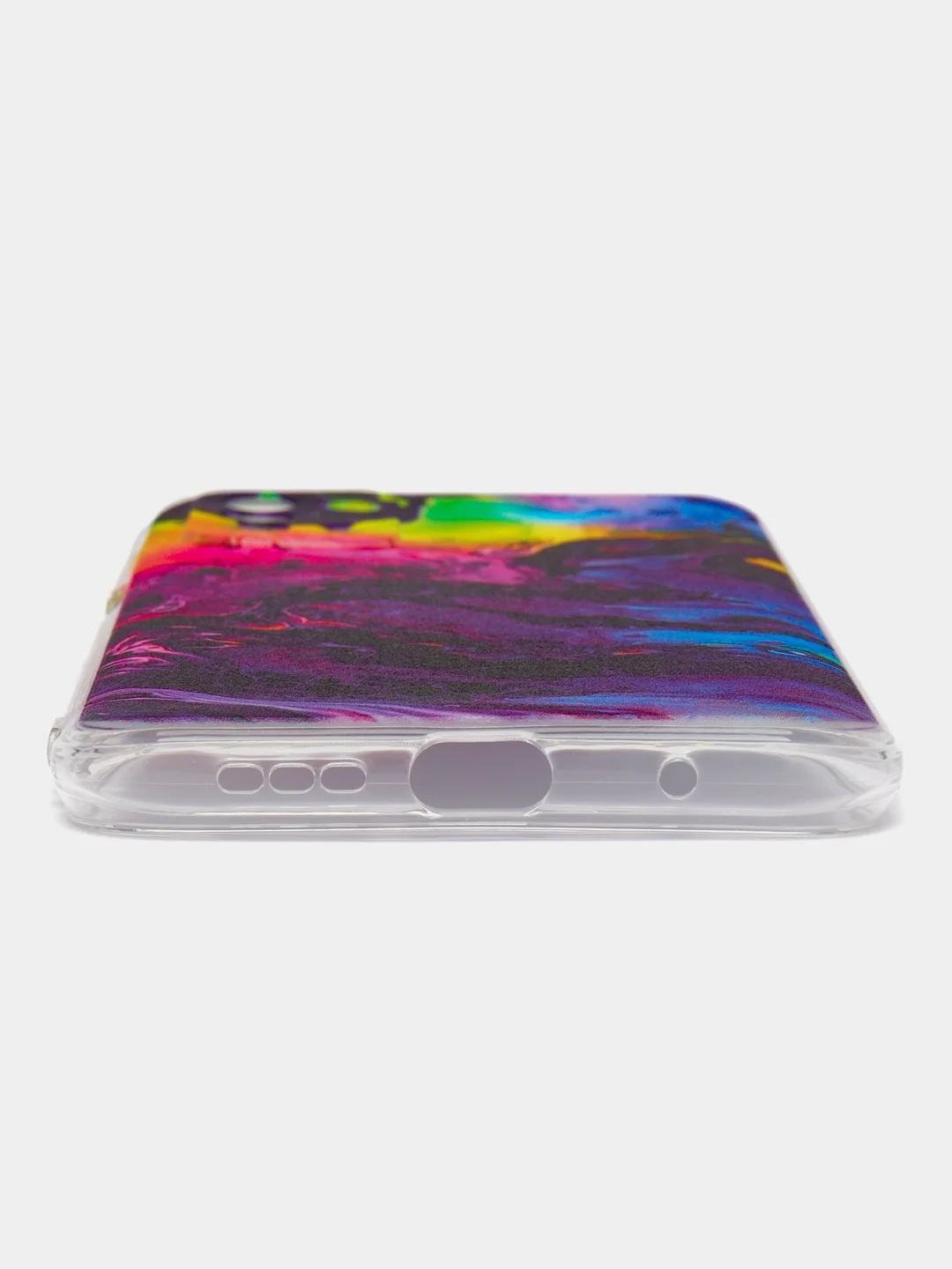 Пурпурный силиконовый чехол на Xiaomi Redmi 9T / Редми 9Т прозрачный, с рисунком, защита камеры