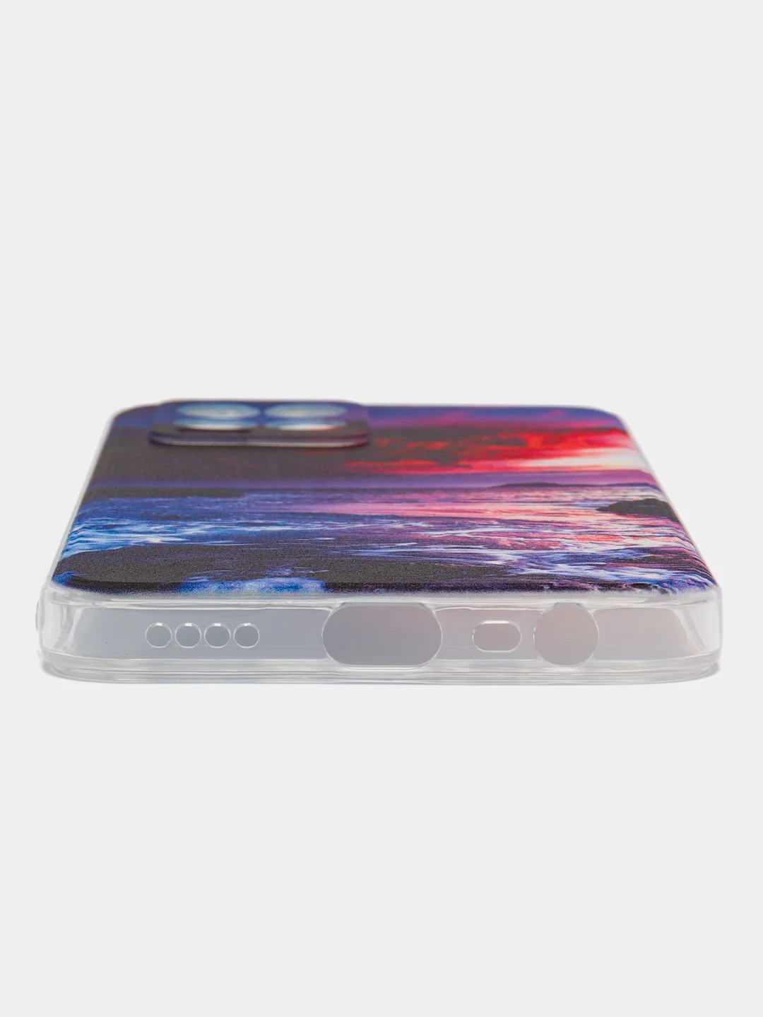 Фиолетовый силиконовый чехол на Oppo Realme 8/8 Pro / Оппо Реалми 8/8 Про прозрачный, с рисунком