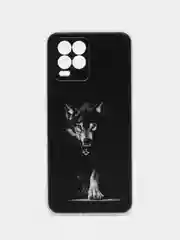 Серый меланж силиконовый чехол на Oppo Realme 8/8 Pro / Оппо Реалми 8/8 Про прозрачный, с рисунком