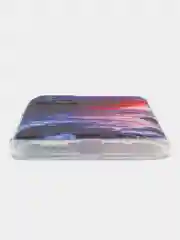 Фиолетовый силиконовый чехол на Xiaomi Redmi 9T / Редми 9Т прозрачный, с рисунком, защита камеры