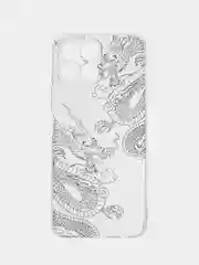 Пудровый силиконовый чехол на Honor X8 / Хонор Х8 прозрачный, с рисунком, защита камеры