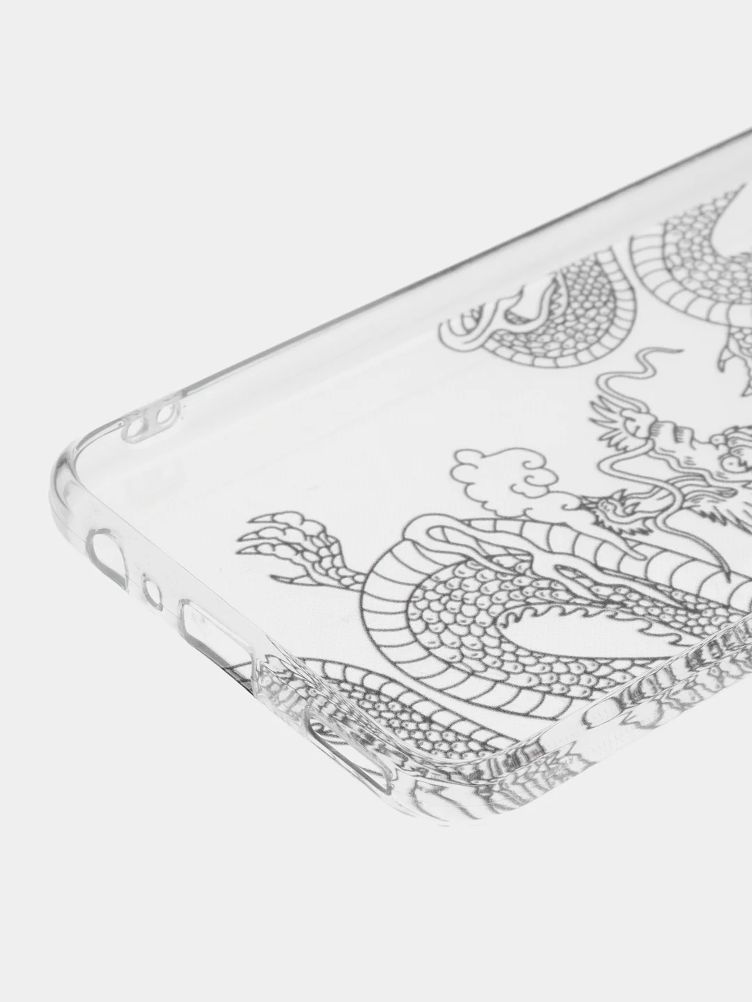 Пудровый силиконовый чехол на Honor X8 / Хонор Х8 прозрачный, с рисунком, защита камеры