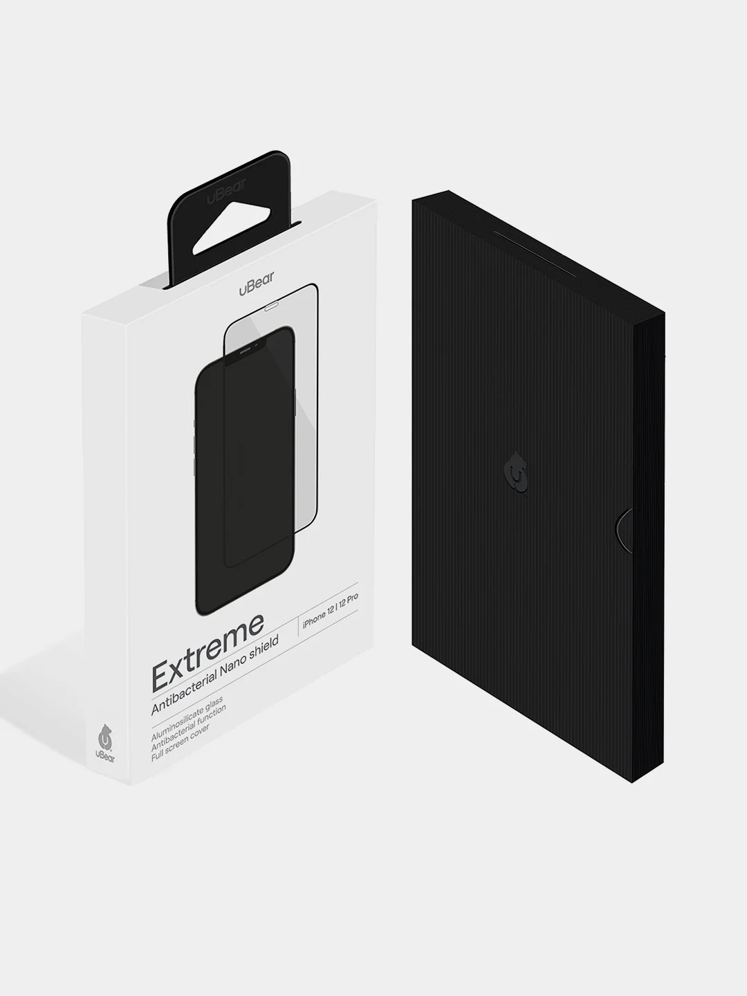 Защитное стекло uBear для iPhone 12 Mini/12 /12 Pro/12 Pro Max, антибактериальное покрытие