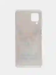 Оранжевый чехол на Samsung Galaxy A12/M12 / Самсунг А12/М12 прозрачный, с рисунком, защита камеры