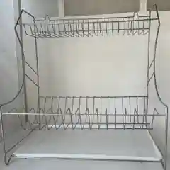 Сушилка для посуды с поддоном/тарелосушка настенная 2 яруса 24x40x42 см