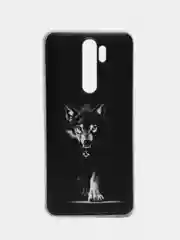 Серый меланж силиконовый чехол на Xiaomi Redmi Note 8 Pro / Сяоми Редми Нот 8 Про прозрачный с рисунком