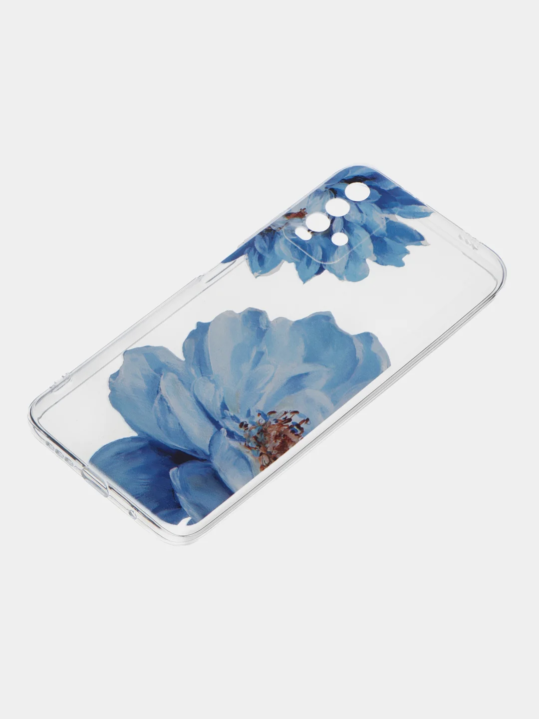 Лазурный силиконовый чехол на Xiaomi Redmi 9T / Редми 9Т прозрачный, с рисунком, защита камеры