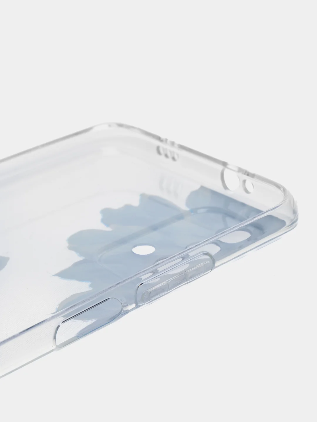 Лазурный силиконовый чехол на Xiaomi Redmi 9T / Редми 9Т прозрачный, с рисунком, защита камеры