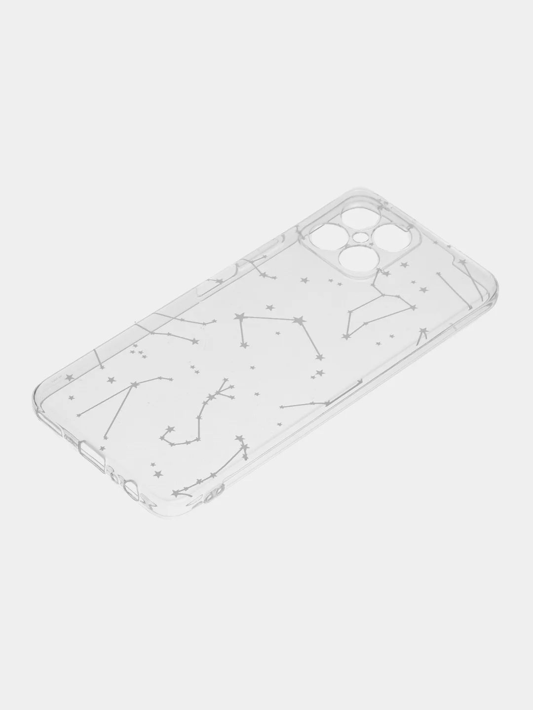 Прозрачный силиконовый чехол на Honor X8 / Хонор Х8 прозрачный, с рисунком, защита камеры