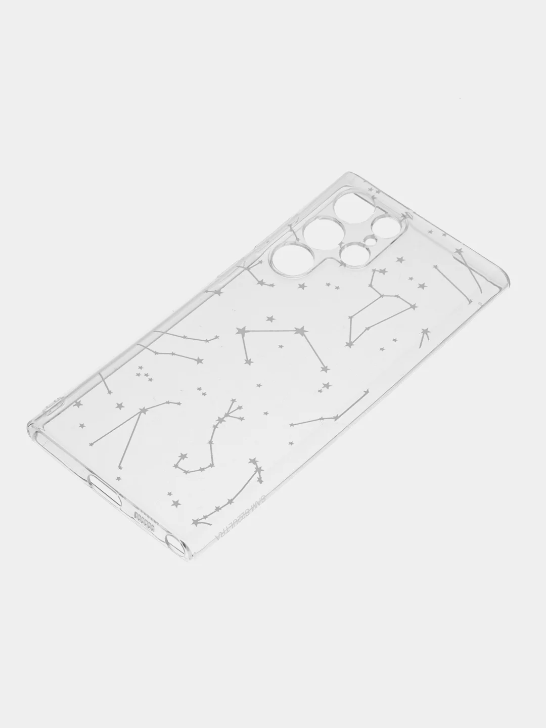 Прозрачный чехол на Samsung Galaxy S22 Ultra / Самсунг S22 Ultra прозрачный с рисунком, защита камеры