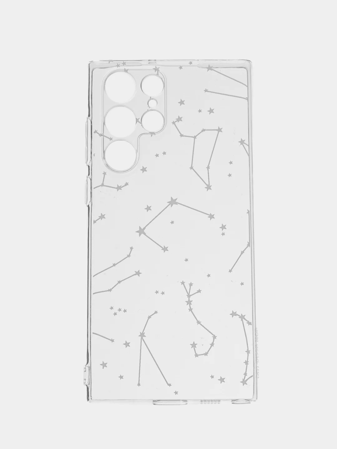 Прозрачный чехол на Samsung Galaxy S22 Ultra / Самсунг S22 Ultra прозрачный с рисунком, защита камеры