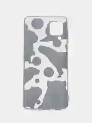 Терракотовый чехол на Samsung Galaxy A12/M12 / Самсунг А12/М12 прозрачный, с рисунком, защита камеры