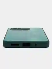 Зеленый накладка для Xiaomi Redmi 10C/Poco C40, стекло с рисунком "Bear", защита камеры