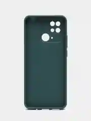Зеленый накладка для Xiaomi Redmi 10C/Poco C40, стекло с рисунком "Bear", защита камеры