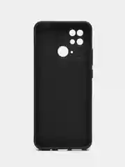 Черный накладка для Xiaomi Redmi 10C/Poco C40, стекло с рисунком "Bear", защита камеры