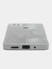 Серебряный накладка для Xiaomi Redmi 9C/10A, стекло с рисунком "Bear", защита камеры