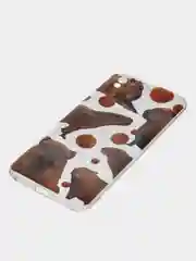 Терракотовый силиконовый чехол на Xiaomi Redmi 9A / Сяоми Редми 9А прозрачный с рисунком, защита камеры