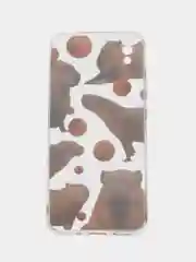 Терракотовый силиконовый чехол на Xiaomi Redmi 9A / Сяоми Редми 9А прозрачный с рисунком, защита камеры