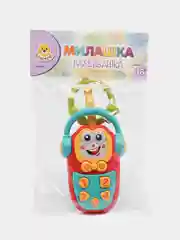 Красный музыкальный детский телефон