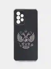 Приглушённый хаки силиконовый чехол на Samsung Galaxy A52/A52s / Самсунг А52/A52s прозрачный, с рисунком