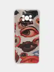 Кремовый силиконовый чехол на Xiaomi Poco X3/X3 Pro / Сяоми Poco X3/Х3 Про прозрачный, с рисунком