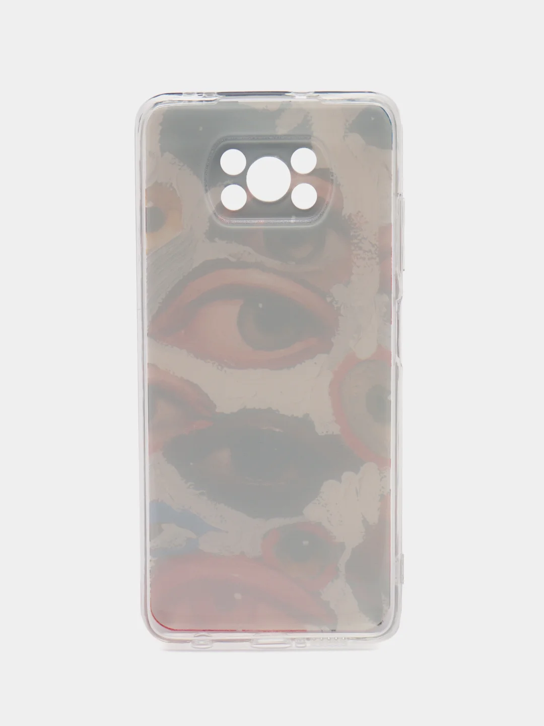Кремовый силиконовый чехол на Xiaomi Poco X3/X3 Pro / Сяоми Poco X3/Х3 Про прозрачный, с рисунком