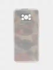 Кремовый силиконовый чехол на Xiaomi Poco X3/X3 Pro / Сяоми Poco X3/Х3 Про прозрачный, с рисунком
