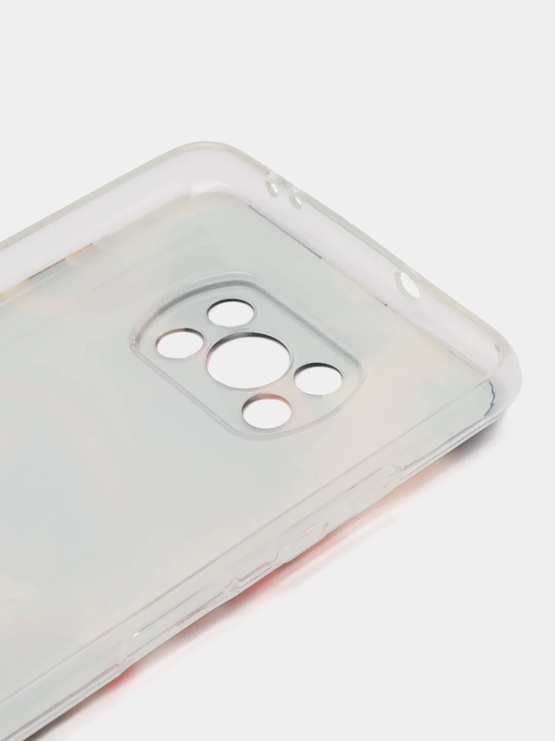 Кремовый силиконовый чехол на Xiaomi Poco X3/X3 Pro / Сяоми Poco X3/Х3 Про прозрачный, с рисунком