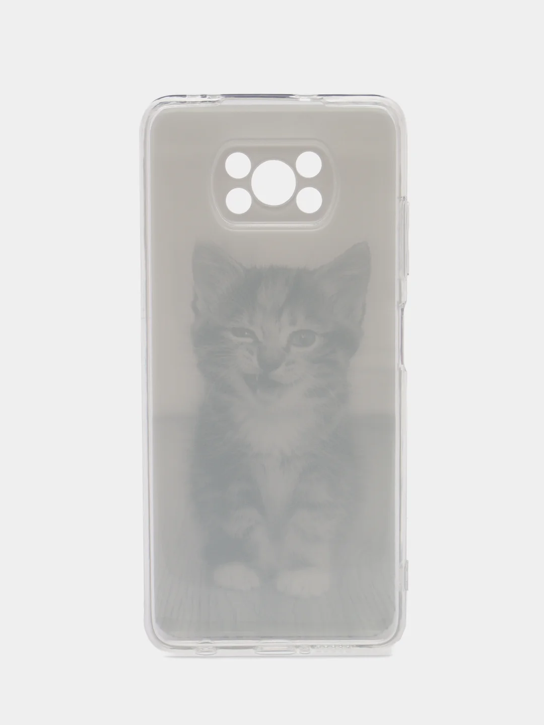 Молочный силиконовый чехол на Xiaomi Poco X3/X3 Pro / Сяоми Poco X3/Х3 Про прозрачный, с рисунком