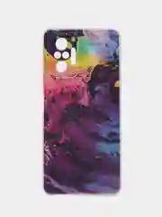 Пурпурный чехол на Xiaomi Redmi Note 10 Pro / Сяоми Редми Нот 10 Про прозрачный, с рисунком