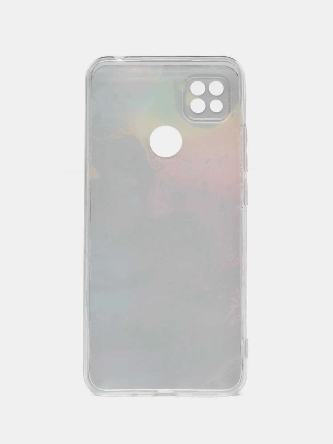 Пурпурный силиконовый чехол на Xiaomi Redmi 9C / Сяоми Редми 9С прозрачный с рисунком, защита камеры