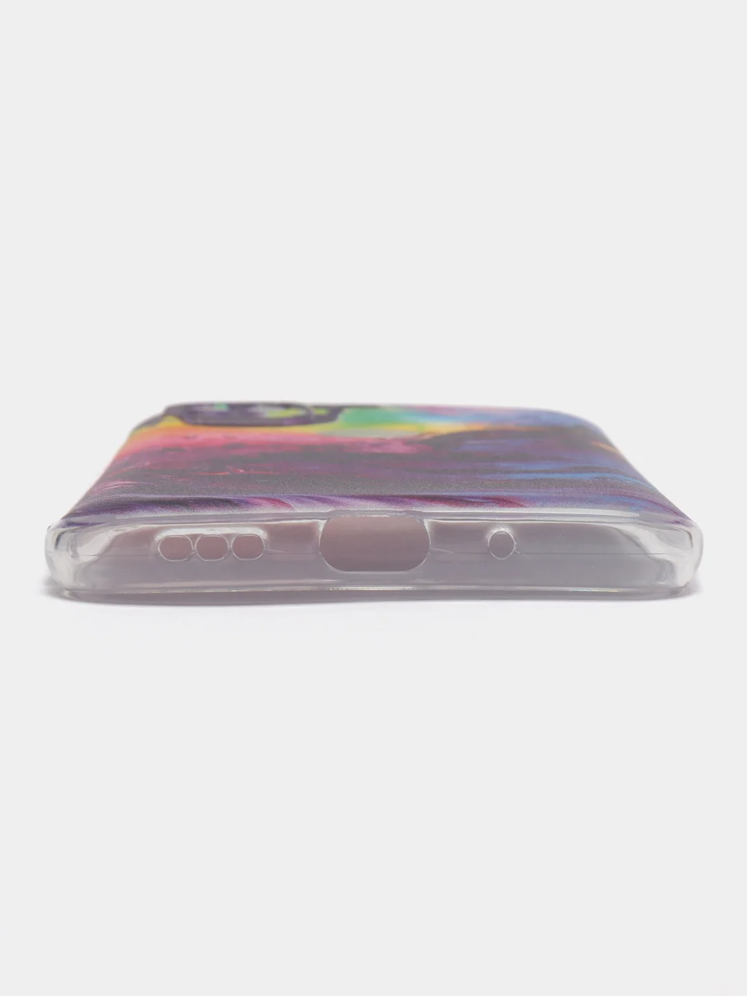 Пурпурный силиконовый чехол на Xiaomi Redmi 9C / Сяоми Редми 9С прозрачный с рисунком, защита камеры