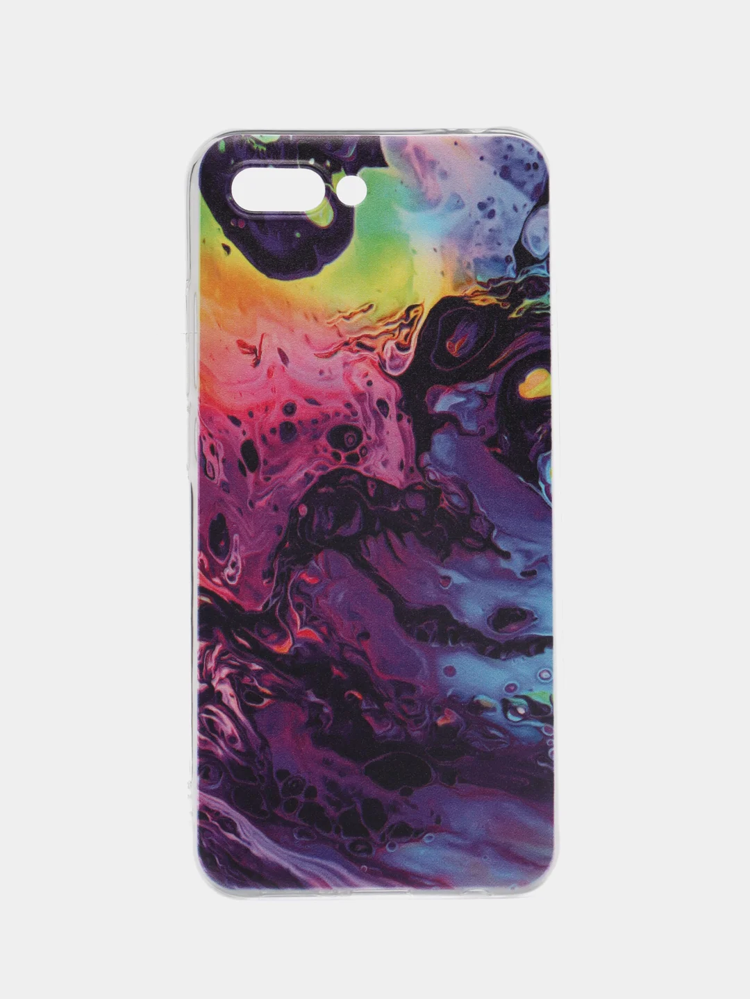 Пурпурный силиконовый чехол на Honor 10 / Хонор 10 прозрачный, с рисунком, защита камеры