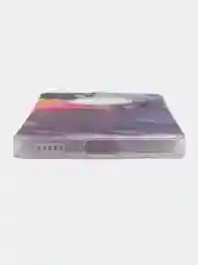 Пурпурный силиконовый чехол на Honor X9A / Хонор X9A прозрачный, с рисунком, защита камеры