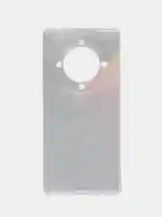 Пурпурный силиконовый чехол на Honor X9A / Хонор X9A прозрачный, с рисунком, защита камеры