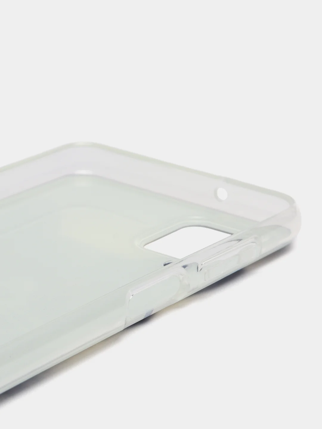 Синий меланж чехол на Samsung Galaxy A12/M12 / Самсунг А12/М12 прозрачный, с рисунком, защита камеры