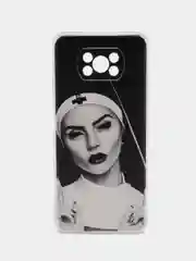 Вишнёвый силиконовый чехол на Xiaomi Poco X3/X3 Pro / Сяоми Poco X3/Х3 Про прозрачный, с рисунком